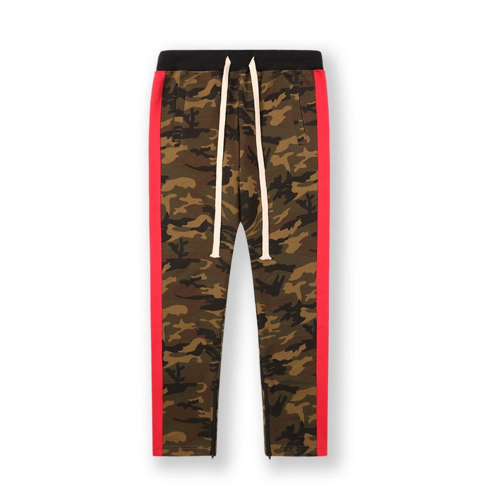 Men's Outline Stripe Pant Joggers - Camo & Red (Small/Medium)
